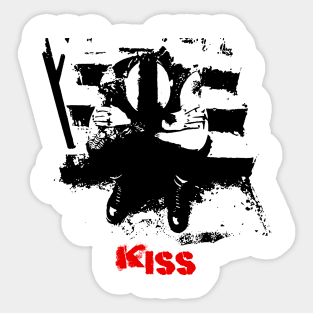 kiss  goes to punk Sticker